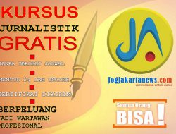Jogjakartanews.com Buka Kursus Jurnalistik Gratis Nasional