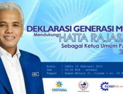 Generasi Muda PAN Akan Deklarasikan Dukungan Untuk Hatta Rajasa