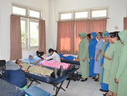 Dharma Pertiwi Daerah D Adakan Donor Darah Sebagai Wujud Kepedulian
