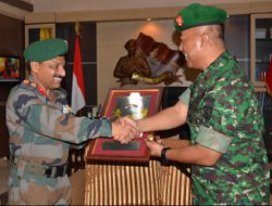 Danrem 072/Pmk Terima Kunjungan Petinggi Tentara AD India