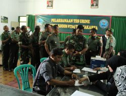 Prajurit Kodim 0734/Yogyakarta Dites Urine