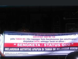 Protes Lahan Sengketa Eks Lapangan Tenis Sosrokusuman, Warga Mendalang
