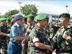 Ratusan Prajurit Satgas Pengamanan Perbatasan Tiba Dikolinlamil