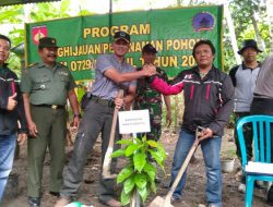 Dorong Perekonomian Warga dan Cegah Bencana, Kodim Bantul Gandeng Bikers Tanam Ribuan Pohon