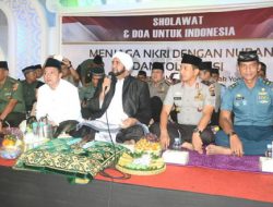 Menjaga NKRI dengan Nurani dan Toleransi, TNI, Polri dan Santri Shalawat Bersama Habib Syech