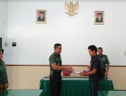Ahli Waris Almarhum Serda Sarjono Terima Santunan dari Dandim Bantul