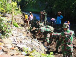 Antisipasi Banjir dan Longsor, Pra TMMD Mulai Bangun Talud di Bantaran Kali Gajah Wong
