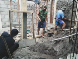 Prajurit Kodim Yogyakarta  Rehab Rumah Korban Kebakaran di Pekuncen