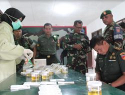 Prajurit dan PNS Kodim Yogyakarta Jalani Tes Urin