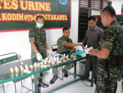 Antisipasi Peredaran Narkoba di Tubuh TNI, Kodim Yogyakarta Tes Urine Anggotanya