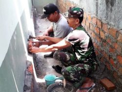 Kembangkan Potensi Perikanan di Ngampilan, Babinsa Bangun Kolam Percontohan