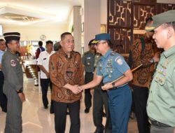 Danlanal Yogyakarta Turut Sambut Kunjungan Menhan