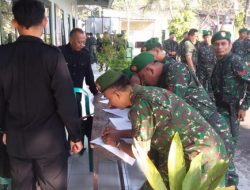 Prajurit Kodim Bantul Menjalani Tes Urin Mendadak