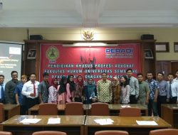 Bekerjasama dengan FH Universitas Semarang, DPN PERADI Gelar Pendidikan Khusus Profesi Advocat