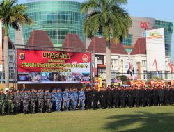 Danlanal Yogyakarta Hadiri Upacara HUT Bhayangkara Ke 73 di Mapolda DIY
