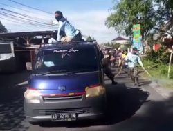 Gunakan Semprotan Bertenaga Diesel, Alaska Bersihkan Purwomartani dengan Disinfektan