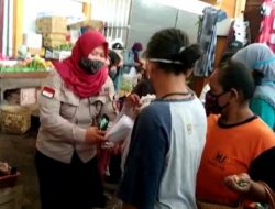 Anak Korps Baret Merah DIY Bagikan Masker Gratis dan Kampanye 3 M di Pasar Bantul