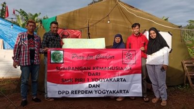 Repdem DIY dan SMK PIRI Gotong Royong Salurkan Bantuan untuk Korban Gempa Cianjur