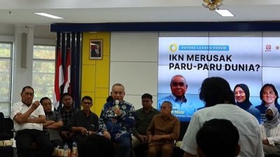 Fisipol Leadership Forum Live bertajuk Transformasi Kalimantan Timur Sebagai IKN Baru Menuju Masyarakat Hijau yang digelar pada Selasa (23/5) di Fisipol UGM. Foto: ist