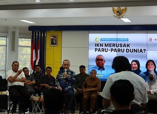 Fisipol Leadership Forum Live bertajuk Transformasi Kalimantan Timur Sebagai IKN Baru Menuju Masyarakat Hijau yang digelar pada Selasa (23/5) di Fisipol UGM. Foto: ist