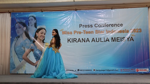 Kirana Aulia Meisya saat pers conference, Selasa (20/06/2023). Foto: Fafa