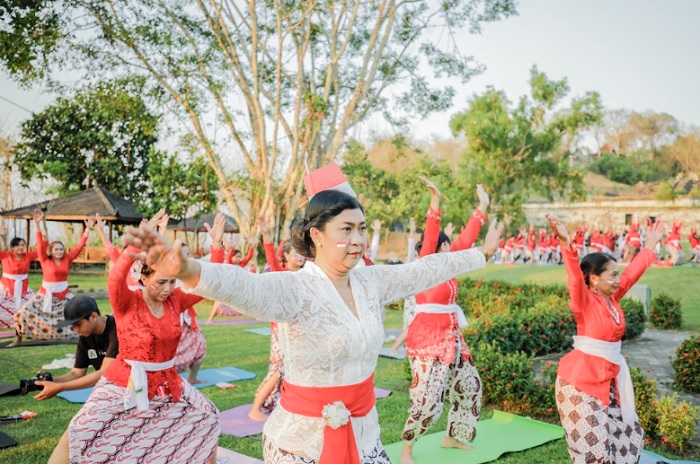 Event Sunset Yoga Berkebaya yang diselenggarakan TWC di Keraton Ratu Boko. Foto: Ist