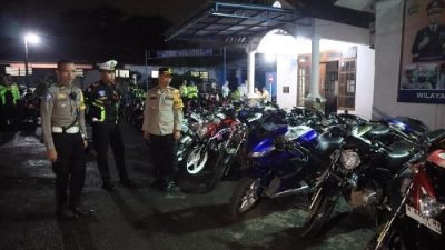 Puluhan Sepeda Motor Berknalpot Brong Terjaring Razia di Purbalingga