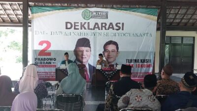 Para Juru Dakwah dari Kalangan Nahdliyin DIY Deklarasi Dukung Prabowo Gibran di Kulonprogo