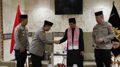Tim Operasi Nusantara Cooling System (NCS) Polri menemui Imam Besar Masjid Istiqlal KH Nasaruddin Umar Jumat (1/3/2024). Foto: ist