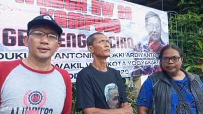Warga Kampung Gendeng Baciro, Gondokusuman, Yogyakarta nyatakan mendukung Fokki Maju sebagai Wakil Wali Kota Yogyakarta. Doc.Ist