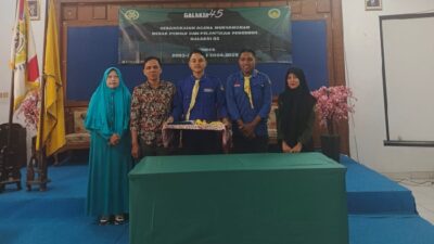 Ketum dan jajaran pengurus baru Galaksi 45 bersama senior dan Pembina galaksi 45 Rr. Putri Ana Nurani, S.S., M.M., C.Ed., C. Med. Foto: ist