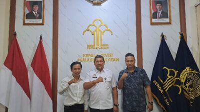 Kadiv PAS Kanwil Kemenkumham DIY Muhammad Ali Syeh Banna menerima audiensi dari pimpinan Media Wartatama Group. Foto: Ist