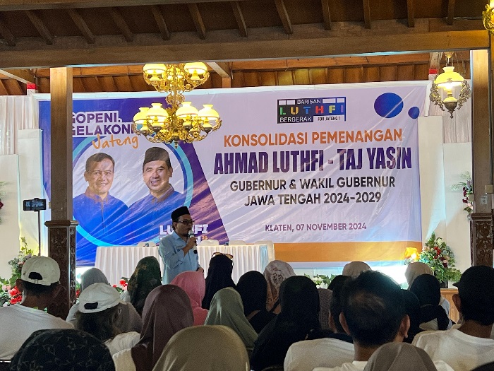 Konsolidasi dan deklarasi Barisan Relawan Luthfi Bergerak, siap Menangkan Paslon Luthfi Yasin di Pilgub Jateng 2024. Foto: ist