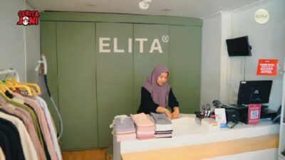ELITA KERUDUNG, Salah satu brand busana muslimah ternama level nasional berasal dari Yogyakarta dan bssutan alumni kedokteran hewan. Foto: Ist/JNE