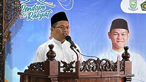 Kepala Kantor Kemenag Purbalingga, KH. Zahid Khasani, S.Pd.I, saat pembukaan MTQH Tingkat Kabupaten Purbalingga. Foto: Humas Kemenag Purbalingga