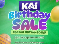 Tiket Kereta Murah Yogyakarta, HUT ke-80 KAI Hadirkan Flash Sale Rp80 Ribu hingga Diskon 30%