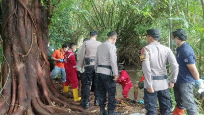 Mayat ditemukan dalam posisi tersangkut rumpun bambu di aliran Sungai Winongo Kecil