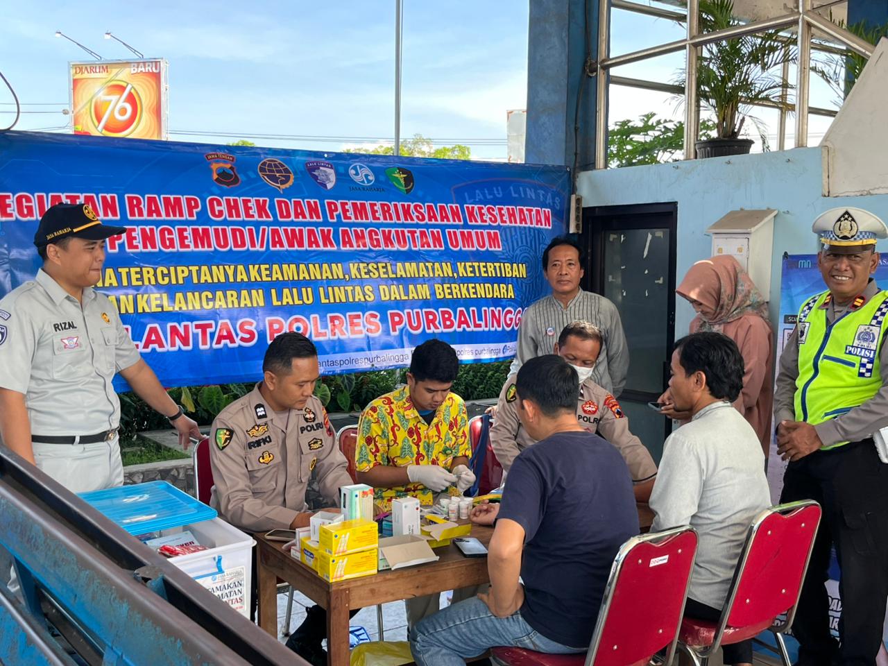Ramp Check dan Periksa Kesehatan Sopir, dilaksanakan Polres Purbalingga, Jelang Operasi Lilin Candi 2025. Foto: ist