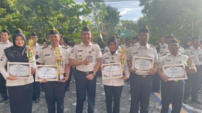 Apel Pagi dan Penyerahan Penghargaan Hari Bakti Pemasyarakatan, Kepala Bapas Yogyakarta Berikan Arahan kepada Pegawai