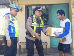 Kapolsek Kutasari Bagikan Bansos untuk Warga Kurang Mampu saat Hari Bhayangkara ke-80